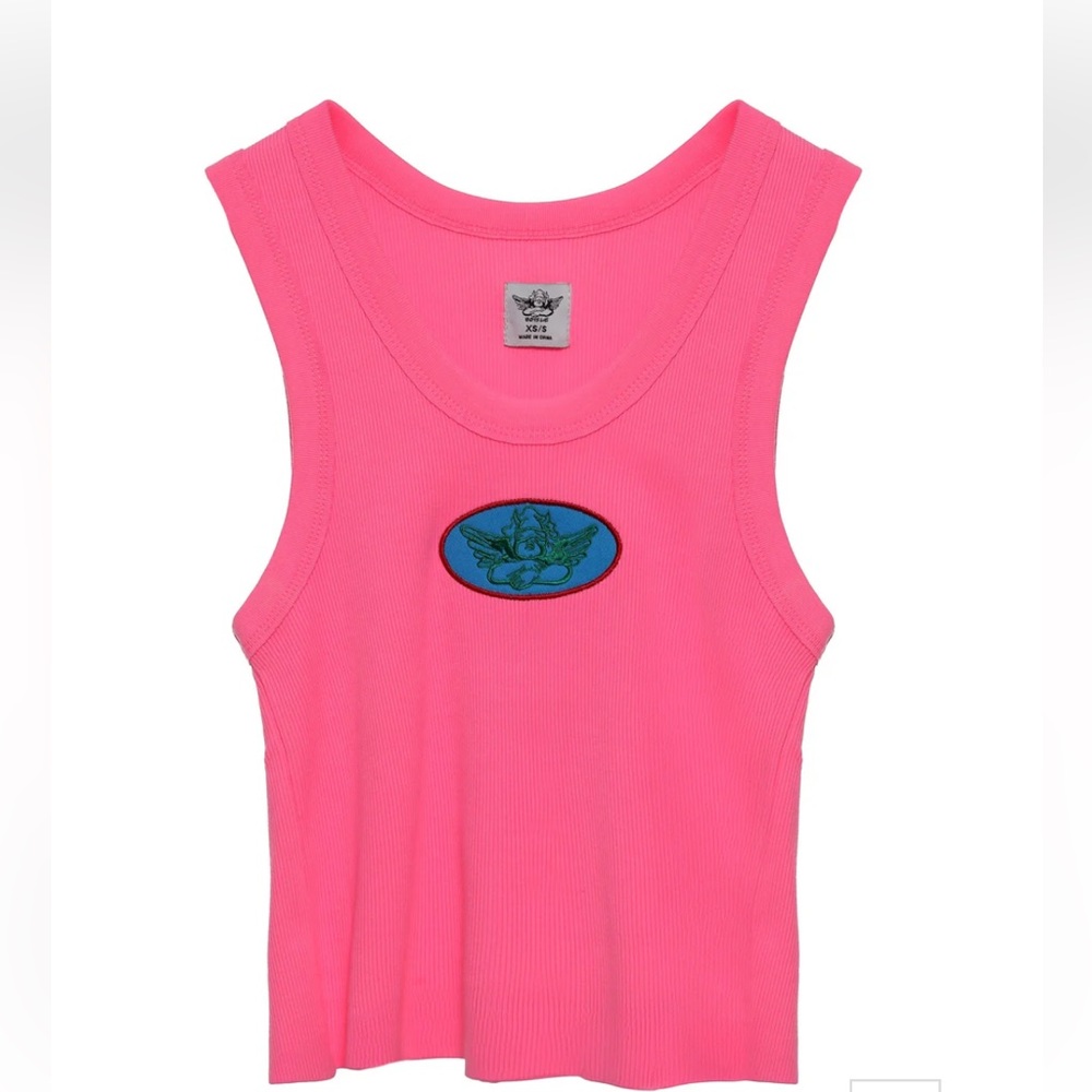 Boys Lie Bubble Gum Pink Logo Randy Tank Top Sz M/L